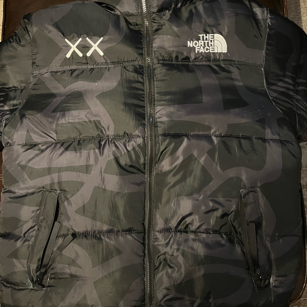 The North Face Black Kaws Puffer Jacket